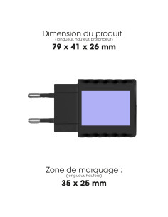 Prise secteur personnalisable de 20W "KAKUSHIN" | SIP19