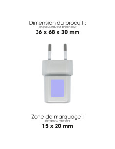 Prise secteur personnalisable de 30W "NANO" | SIP19
