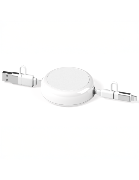 Câble dérouleur personnalisable 4 en 1 "ANWA" 20W | SIP19