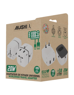 Adaptateur universel premium personnalisé 20W "OROCHI" | SIP19
