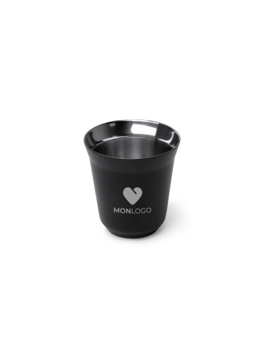 TASSE À CAFÉ PERSONNALISÉE EN ACIER INOX RECYCLÉ 160 ML "COSIK"