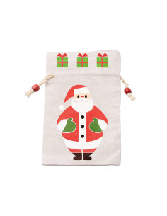 Sac cadeau de noël personnalisable en 100 % coton "ARSUK" | SIP19