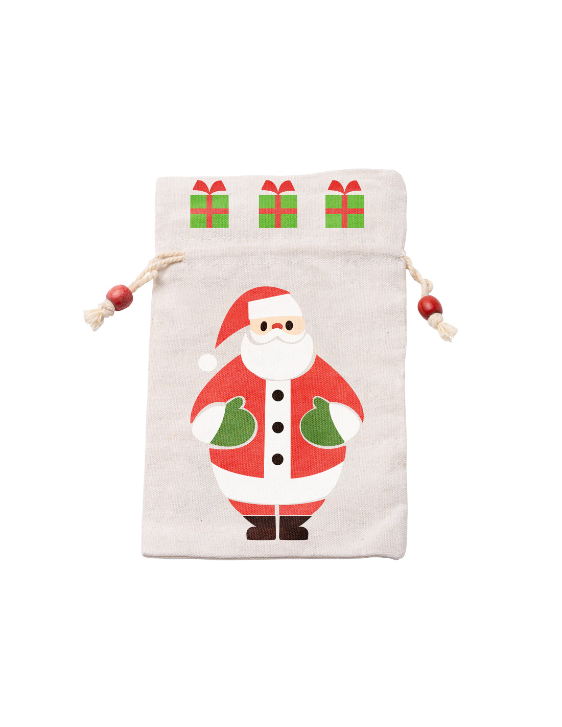Sac cadeau de noël personnalisable en 100 % coton "ARSUK" | SIP19