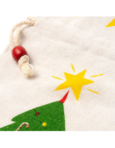 Sac cadeau de noël personnalisable en 100 % coton "ARSUK" | SIP19