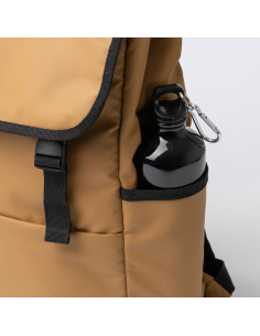 Sac à dos avec rabat personnalisé en cuir PU "TROIS" | SIP19