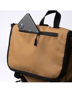 Sac à dos avec rabat personnalisé en cuir PU "TROIS" | SIP19