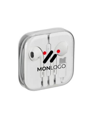 ÉCOUTEURS FILAIRES PERSONNALISABLES USB-C AKASHI "OTO"