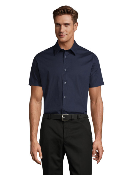 Chemise manches courtes personnalisée pour homme "BROADWAY" | SIP19