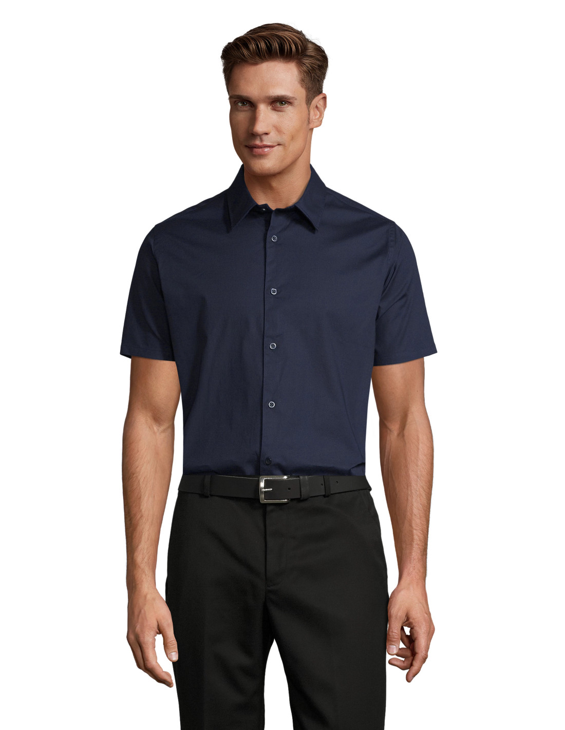 Chemise manches courtes personnalisée pour homme "BROADWAY" | SIP19