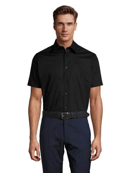 Chemise manches courtes personnalisée pour homme "BROADWAY" | SIP19