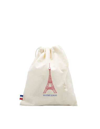 POCHON PERSONNALISÉ MADE IN FRANCE COTON 150G "VALENTIN" 4 TAILLES