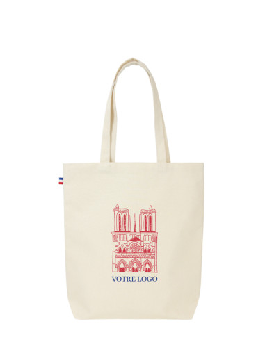 TOTE BAG SOUFFLET PERSONNALISÉ MADE IN FRANCE COTON 240G "JACQUES" 38x42x10cm