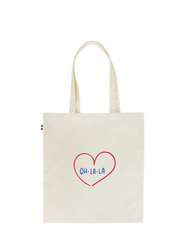 TOTE BAG PERSONNALISÉ MADE IN FRANCE COTON 240G "CÉCILE" 38x42cm