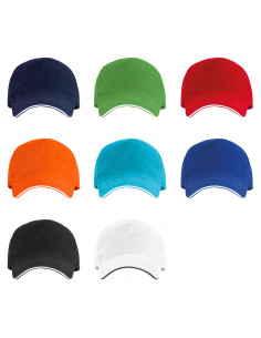 Casquette personnalisable bicolore 5 panneaux | SIP19