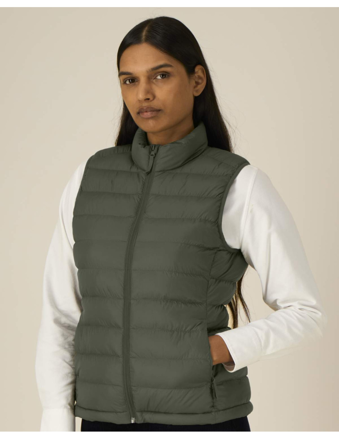 Doudoune sans manches personnalisée femme en RPET 380G "CLIMBER 2.0" | SIP19