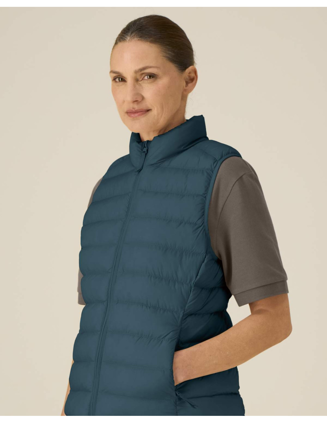 Doudoune sans manches personnalisée femme en RPET 380G "CLIMBER 2.0" | SIP19