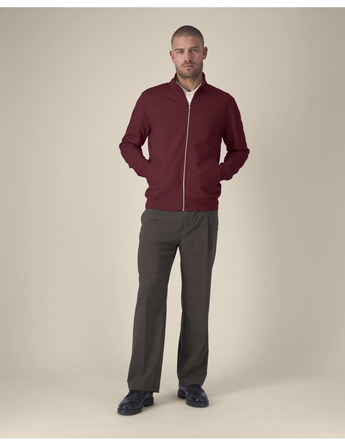 Sweat zippé personnalisé unisexe col montant 280g "TRAILER 2.0" |SIP19
