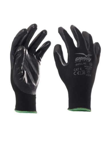 GANTS DE TRAVAIL ENDUITS NITRILE "SKILL N2"