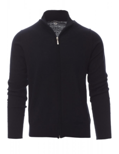 Pull de travail personnalisable zip coton/laine 280g "BOARDING" | SIP19