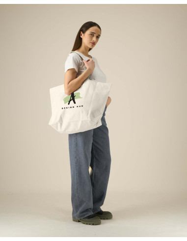 SAC CABAS PERSONNALISABLE EN COTON RECYCLÉ 400G "SHOPPING BAG 2.0" 61x38,5cm