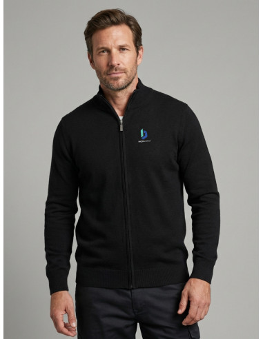 PULL ZIPPÉ PERSONNALISABLE EN COTON 280G "BOARDING"