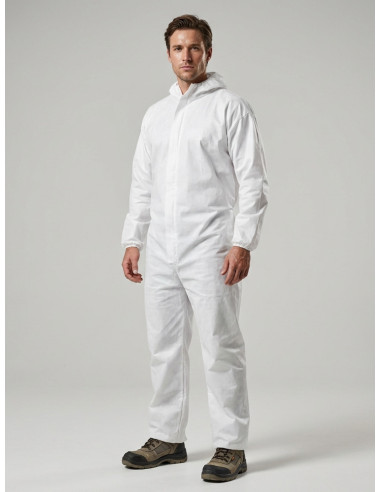 COMBINAISON DE PROTECTION À USAGE UNIQUE POLYPROPYLENE 55G "56B"
