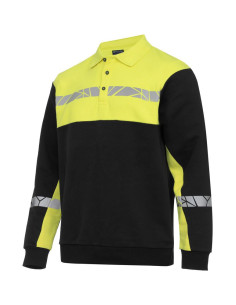 Sweat polo personnalisé homme en coton bio & RPET 280g "ROCHOS" | SIP19