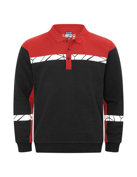 Sweat polo personnalisé homme en coton bio & RPET 280g "ROCHOS" | SIP19