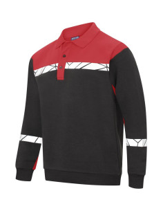 Sweat polo personnalisé homme en coton bio & RPET 280g "ROCHOS" | SIP19