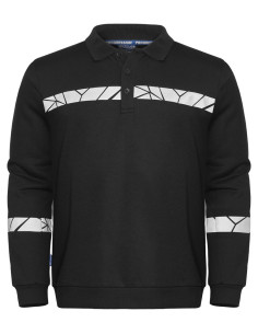 Sweat polo personnalisé homme en coton bio & RPET 280g "ROCHOS" | SIP19