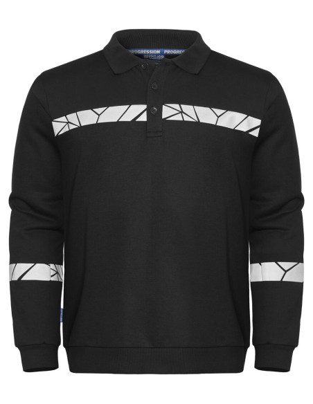 Sweat polo personnalisé homme en coton bio & RPET 280g "ROCHOS" | SIP19