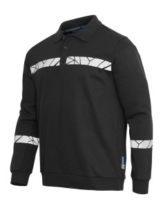 Sweat polo personnalisé homme en coton bio & RPET 280g "ROCHOS" | SIP19