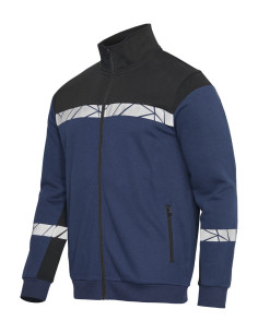Sweat zippé personnalisé homme en coton bio & RPET 280g "LAVAIR" | SIP19