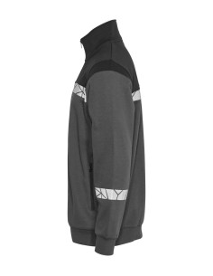 Sweat zippé personnalisé homme en coton bio & RPET 280g "LAVAIR" | SIP19
