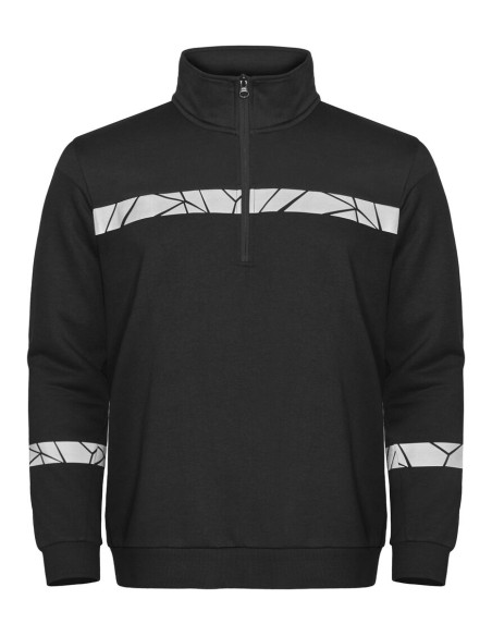 Sweat 1/4 zip personnalisé homme en coton et RPET 280g "RIMONI" | SIP19