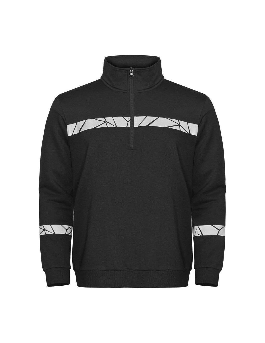 Sweat 1/4 zip personnalisé homme en coton et RPET 280g "RIMONI" | SIP19