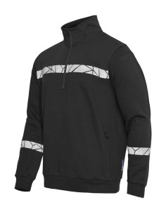 Sweat 1/4 zip personnalisé homme en coton et RPET 280g "RIMONI" | SIP19