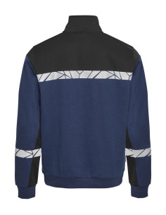 Sweat 1/4 zip personnalisé homme en coton et RPET 280g "RIMONI" | SIP19