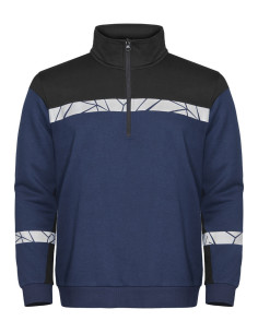 Sweat 1/4 zip personnalisé homme en coton et RPET 280g "RIMONI" | SIP19