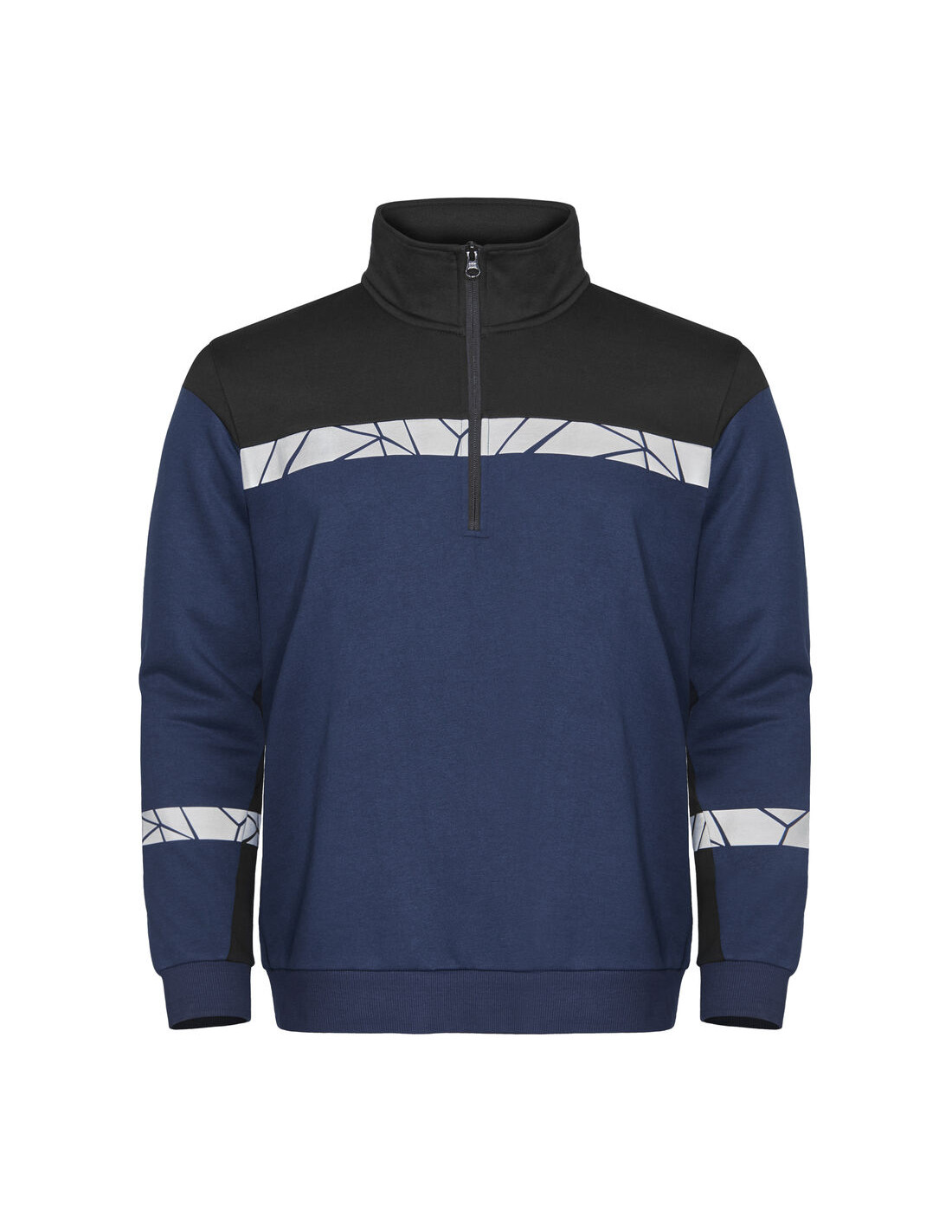 Sweat 1/4 zip personnalisé homme en coton et RPET 280g "RIMONI" | SIP19