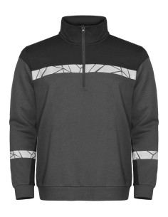 Sweat 1/4 zip personnalisé homme en coton et RPET 280g "RIMONI" | SIP19