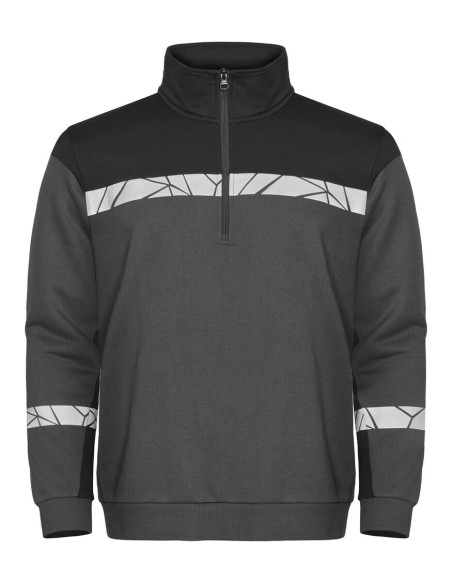 Sweat 1/4 zip personnalisé homme en coton et RPET 280g "RIMONI" | SIP19