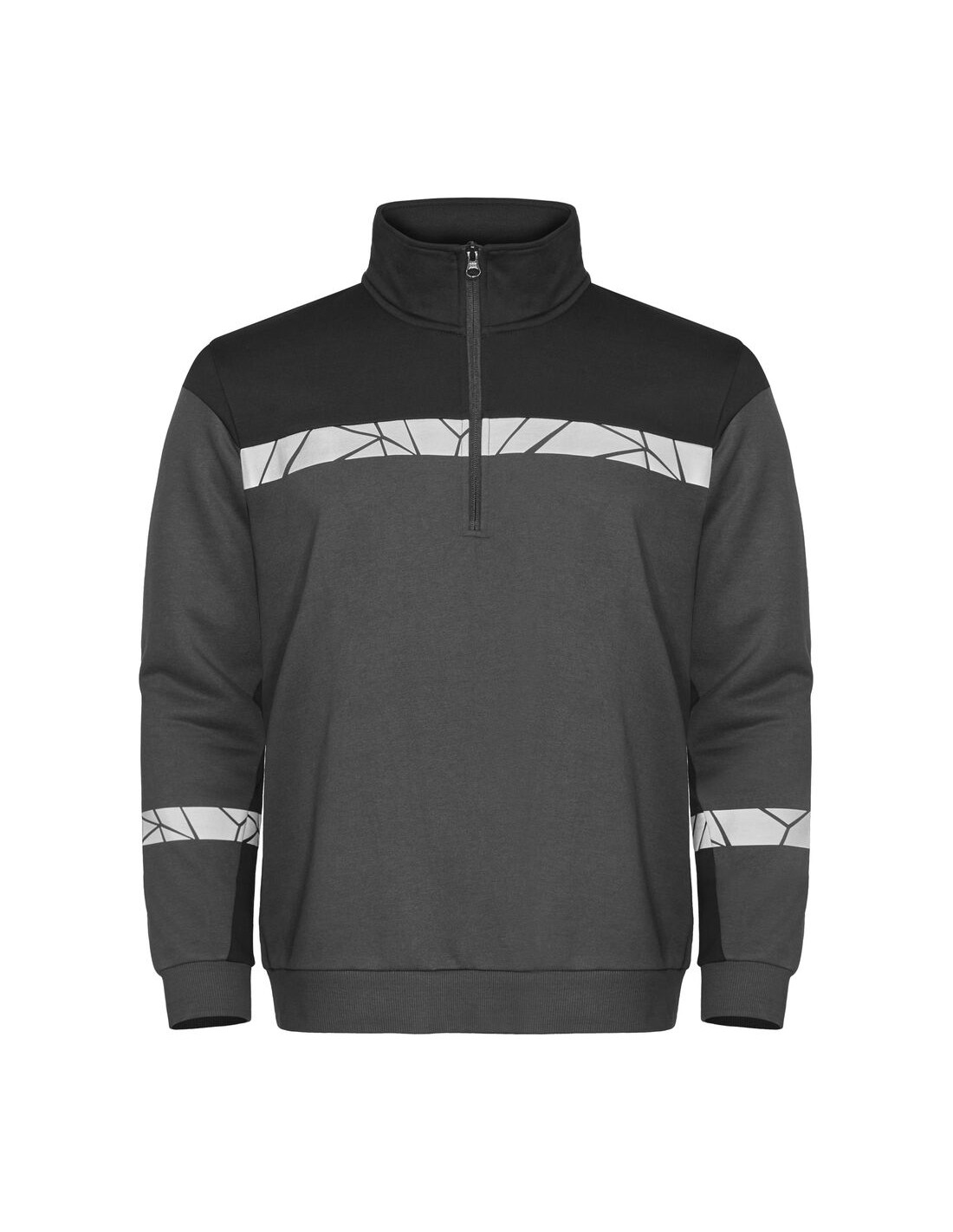 Sweat 1/4 zip personnalisé homme en coton et RPET 280g "RIMONI" | SIP19