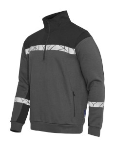Sweat 1/4 zip personnalisé homme en coton et RPET 280g "RIMONI" | SIP19