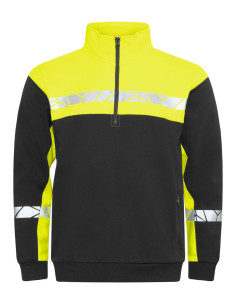 Sweat 1/4 zip personnalisé homme en coton et RPET 280g "RIMONI" | SIP19