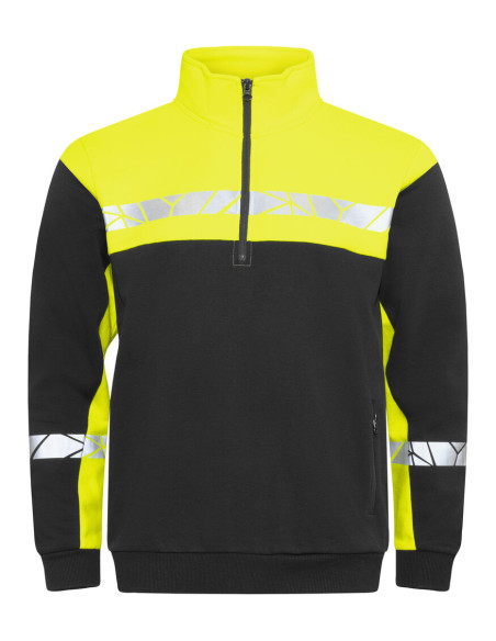 Sweat 1/4 zip personnalisé homme en coton et RPET 280g "RIMONI" | SIP19