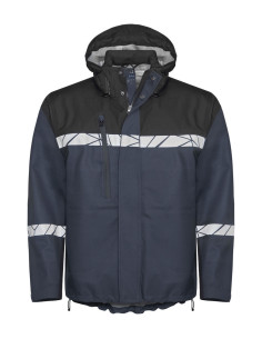 VESTE PERSONNALISÉE COUPE-VENT/IMPERMÉABLE HOMME EN RPET 160G VISIBILITÉ RENFORCÉE "TARJIK"