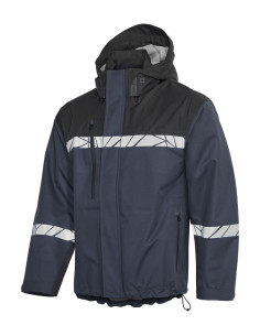 VESTE PERSONNALISÉE COUPE-VENT/IMPERMÉABLE HOMME EN RPET 160G VISIBILITÉ RENFORCÉE "TARJIK"