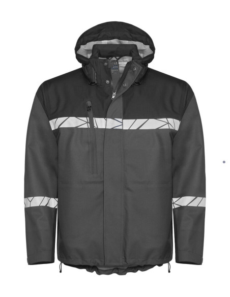 VESTE PERSONNALISÉE COUPE-VENT/IMPERMÉABLE HOMME EN RPET 160G VISIBILITÉ RENFORCÉE "TARJIK"