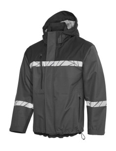 VESTE PERSONNALISÉE COUPE-VENT/IMPERMÉABLE HOMME EN RPET 160G VISIBILITÉ RENFORCÉE "TARJIK"